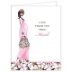 Baby Shower Thank You Cards, Fashionable Mom Pink